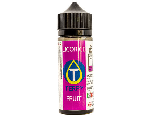 Envase de 120 ml de e-liquids para cigarillo electronico frutal Licorice