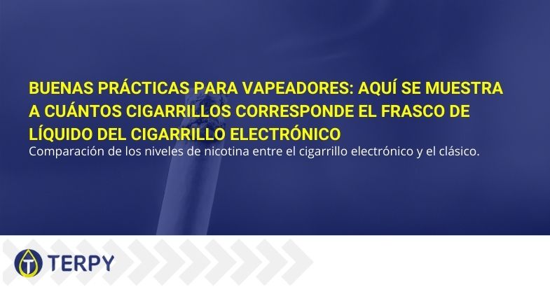 A cuántos cigarrillos corresponde el frasco de e-lquid