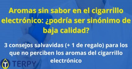 Aromas sin sabor en el cigarrillo electrónico