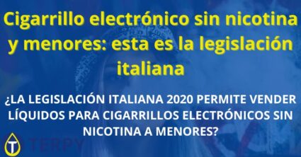 Cigarrillo electrónico sin nicotina y menores