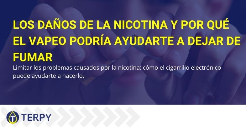 Vapear puede ayudarlo a dejar de fumar para limitar el daño de la nicotina