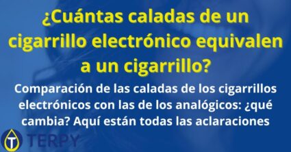 ¿Cuántas caladas de un e-cigarrillo equivalen a un cigarrillo?